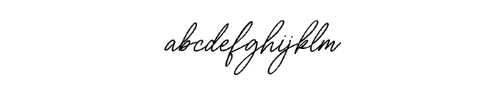 Aurelly Signature Slant Font LOWERCASE