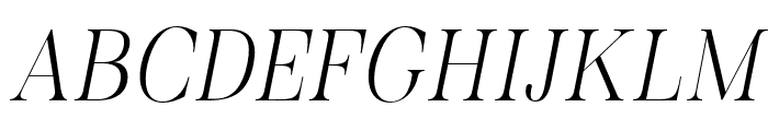 Aurestine Serif Thin Italic Font UPPERCASE
