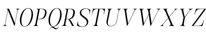 Aurestine Serif Thin Italic Font UPPERCASE