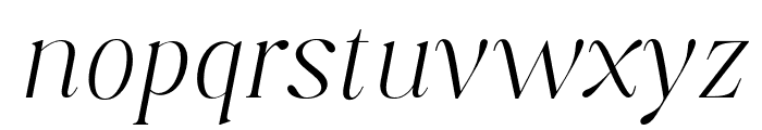 Aurestine Serif Thin Italic Font LOWERCASE