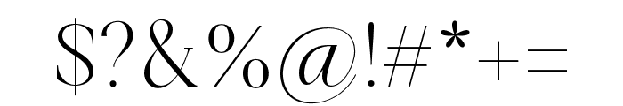 Aurestine Serif Thin Font OTHER CHARS