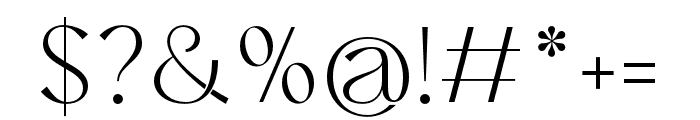Austen Regular Font OTHER CHARS