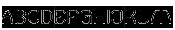 Authentic Style-Hollow-Inverse Font UPPERCASE