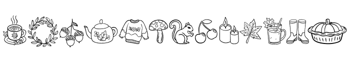 Autumn Charm Delight Font UPPERCASE