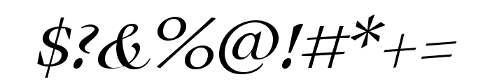 Auxerre 46 Light Italic Font OTHER CHARS
