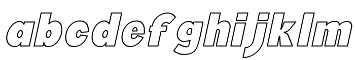 Auxiliary Hollow Italic Italic Font LOWERCASE