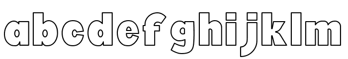 Auxiliary Hollow Font LOWERCASE