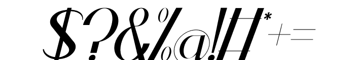 Avelika Italic Font OTHER CHARS