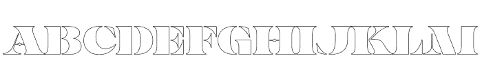 Aviarge Outline Font UPPERCASE