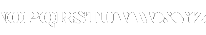 Aviarge Outline Font UPPERCASE