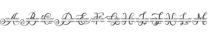 Avica monogram Font UPPERCASE