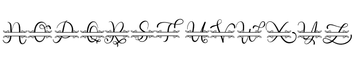 Avica monogram Font LOWERCASE
