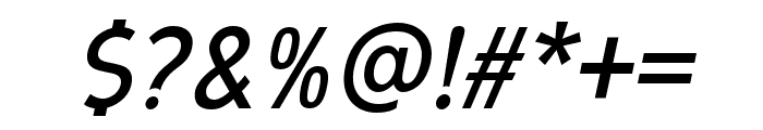 Avita-MediumItalic Font OTHER CHARS