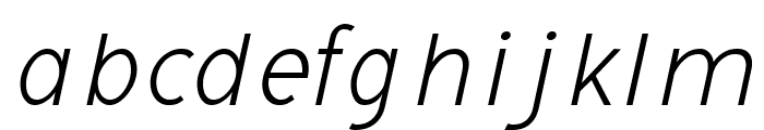 Avita Thin Italic Font LOWERCASE