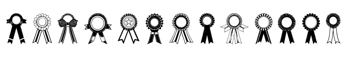 Award Ribbon Regular Font LOWERCASE