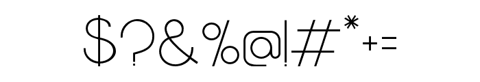 Aweber-UltraThin Font OTHER CHARS
