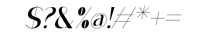 AwendelaBeloved-Italic Font OTHER CHARS