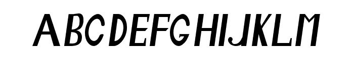 Azabercna Oblique Condensed Font UPPERCASE