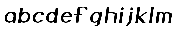 Azabercna Oblique Extended Font LOWERCASE