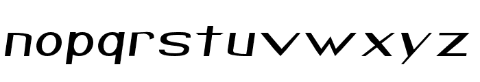 Azabercna Oblique Extended Font LOWERCASE