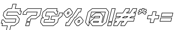 BARKMO-36 Outline Slant Font OTHER CHARS