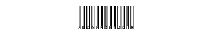 BARLINE faux barcode Font UPPERCASE