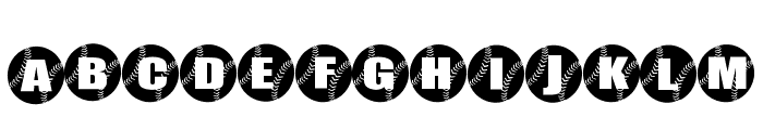 BASEBALL BALL Font UPPERCASE