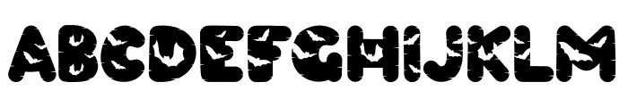 BAT HALLOWEEN Font UPPERCASE