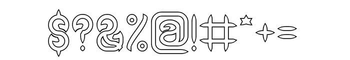 BEBEK & ANGSA-Hollow Font OTHER CHARS
