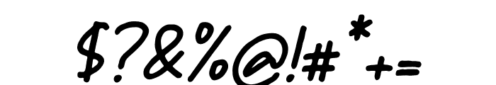 BENDISON Italic Font OTHER CHARS
