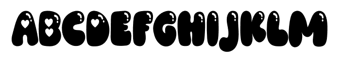 BFC Pink Hearts Font LOWERCASE