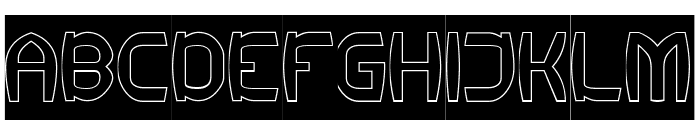 BIG FOOT-Hollow-inverse Font UPPERCASE