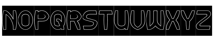 BIG FOOT-Hollow-inverse Font UPPERCASE