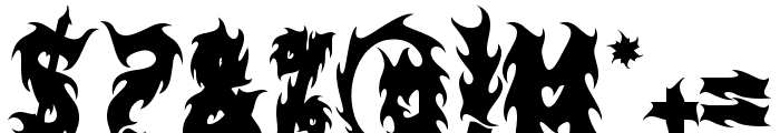 BLACK FLAMES Font OTHER CHARS