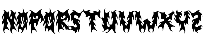 BLACK FLAMES Font UPPERCASE