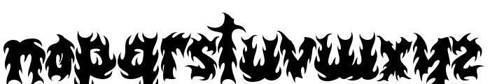 BLACK FLAMES Font LOWERCASE