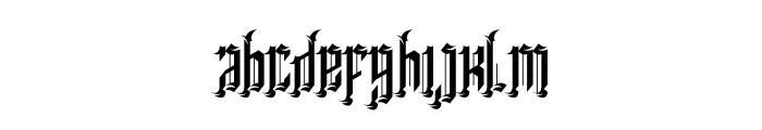 BLACK GORJY Font LOWERCASE