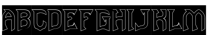 BLACKENED-Hollow-Inverse Font UPPERCASE