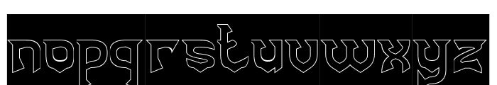 BLACKENED-Hollow-Inverse Font LOWERCASE