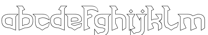 BLACKENED-Hollow Font LOWERCASE