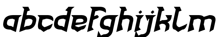 BLACKENED Italic Font LOWERCASE