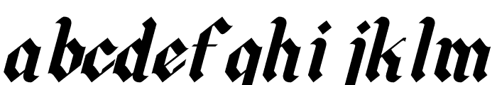 BLACKING Italic Font LOWERCASE