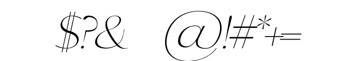 BLOOM Italic Font OTHER CHARS
