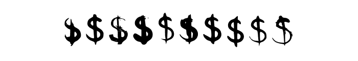 BM Graphics Dollar Symbol Font OTHER CHARS