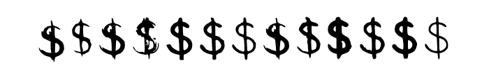 BM Graphics Dollar Symbol Font LOWERCASE