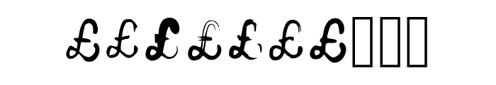 BM Graphics Pound Symbol Font OTHER CHARS