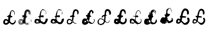BM Graphics Pound Symbol Font LOWERCASE