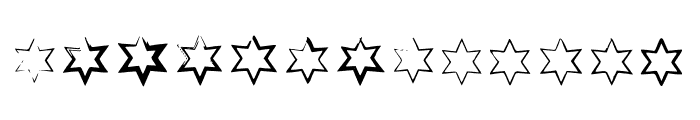BM Stars Hexagon Font LOWERCASE