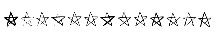 BM Stars Pentagram Font UPPERCASE