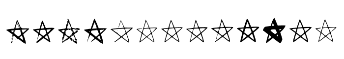 BM Stars Pentagram Font LOWERCASE